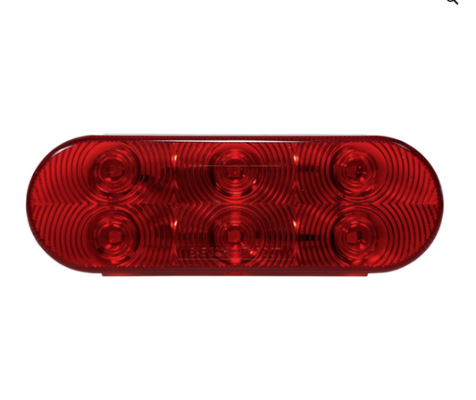 LED red oval stop/tail light