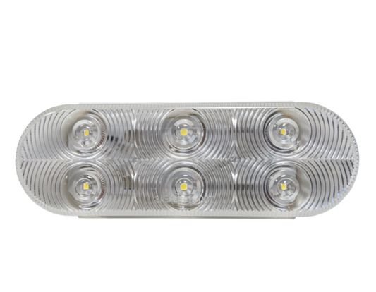LED Oval Back Up Lamp - Clear